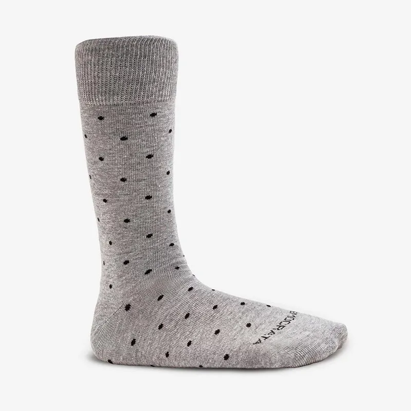 Meia Masculina Cano Longo Poliamida Algodão Cinza Poá 33/38