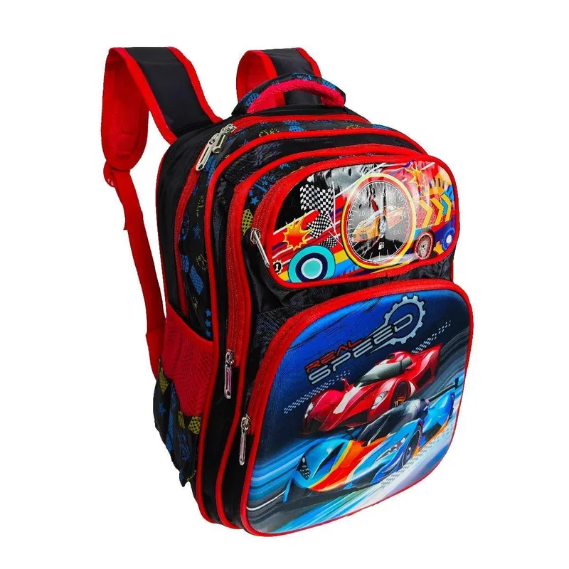 Mochila Infantil Escolar Menino Bolsa Altura 40cm Grande Impermeável Moderna Confortavel
