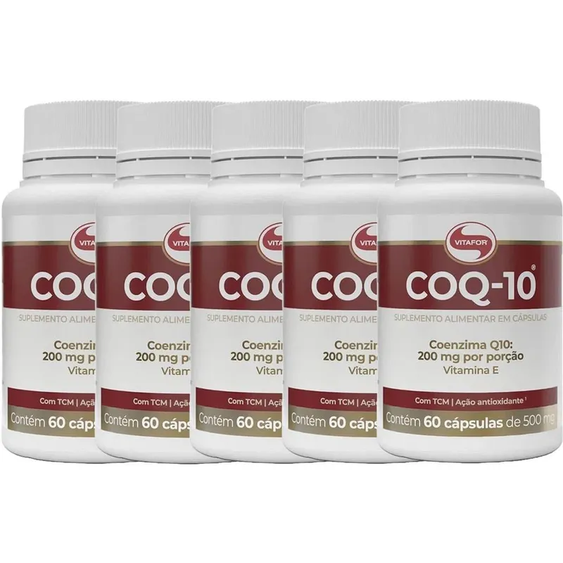 Kit 5X Coenzima COQ-10 - 60 Cápsulas - Vitafor
