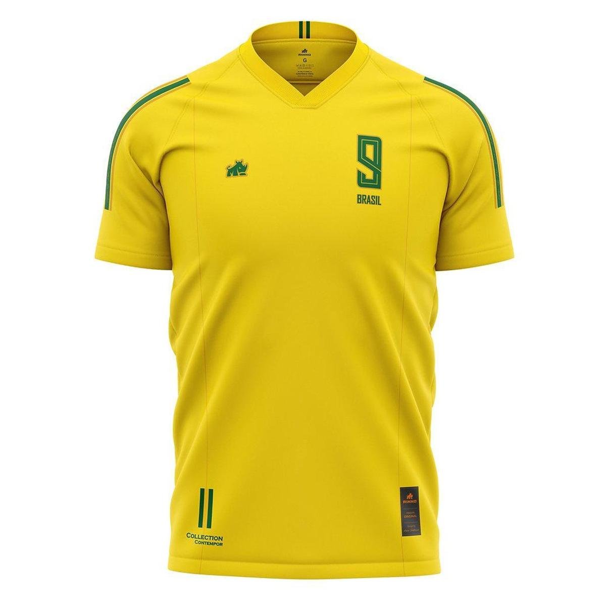 Camisa Brasil Eurodry Amarela Original Rinno Class Futebol