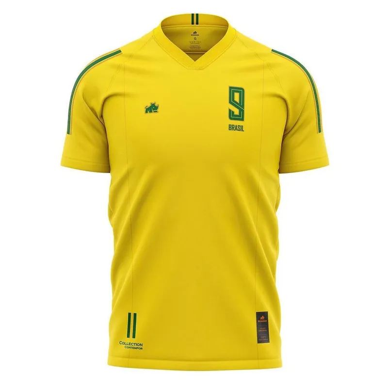 Camisa Brasil Eurodry Amarela Original Rinno Class Futebol