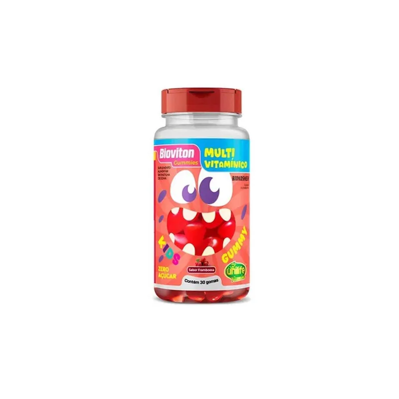 Multivitaminico Kids 30 Gummys Sabor Framboesa Unilife