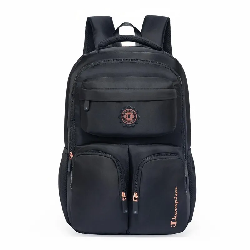 Mochila Champion Unissex Preta Múltiplos Bolsos Original