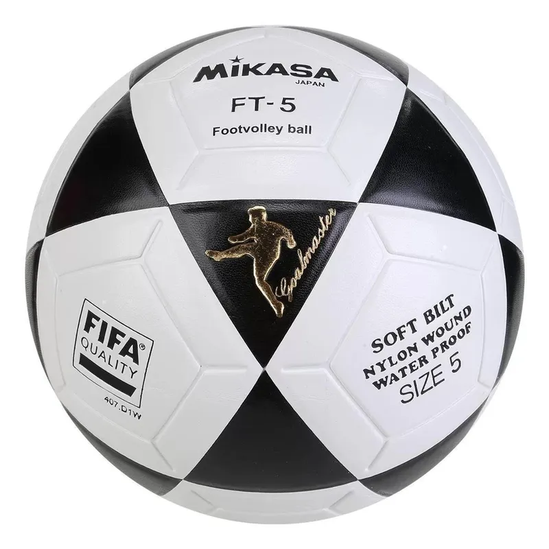 BOLA FUTVOLEI DE COURO SINTETICO FIFA FT-5 - BRANCO/PRETO U