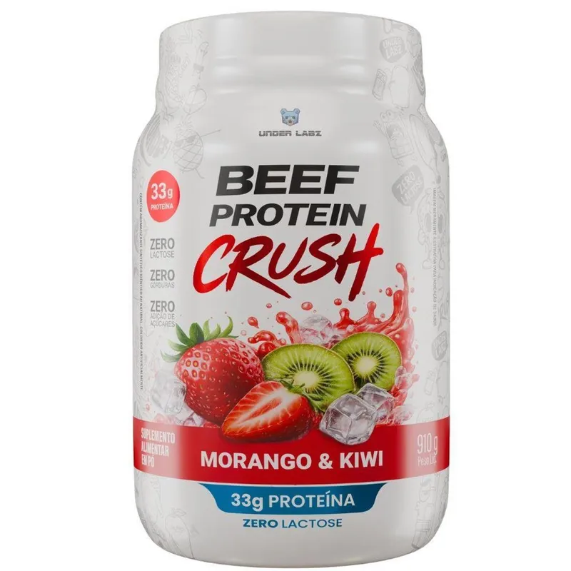Beef Protein Crush Morango Kiwi 910g - Under Labz