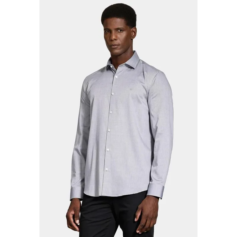 Camisa Aramis Manga Longa Tricoline Maquineta Marinho