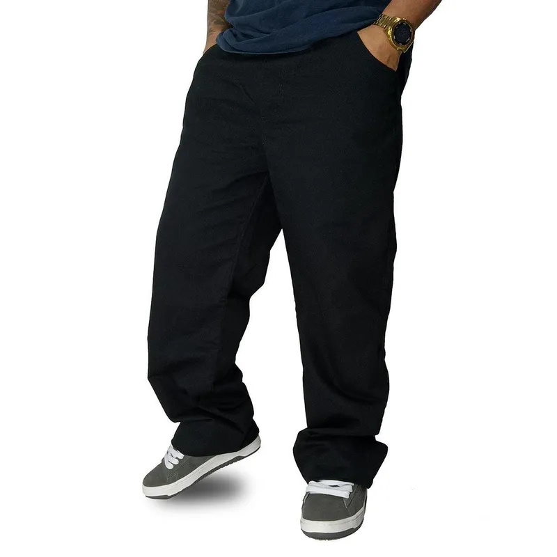 Calça Sarja Lisa Trip Side Balão Tag Pixo Preto C057
