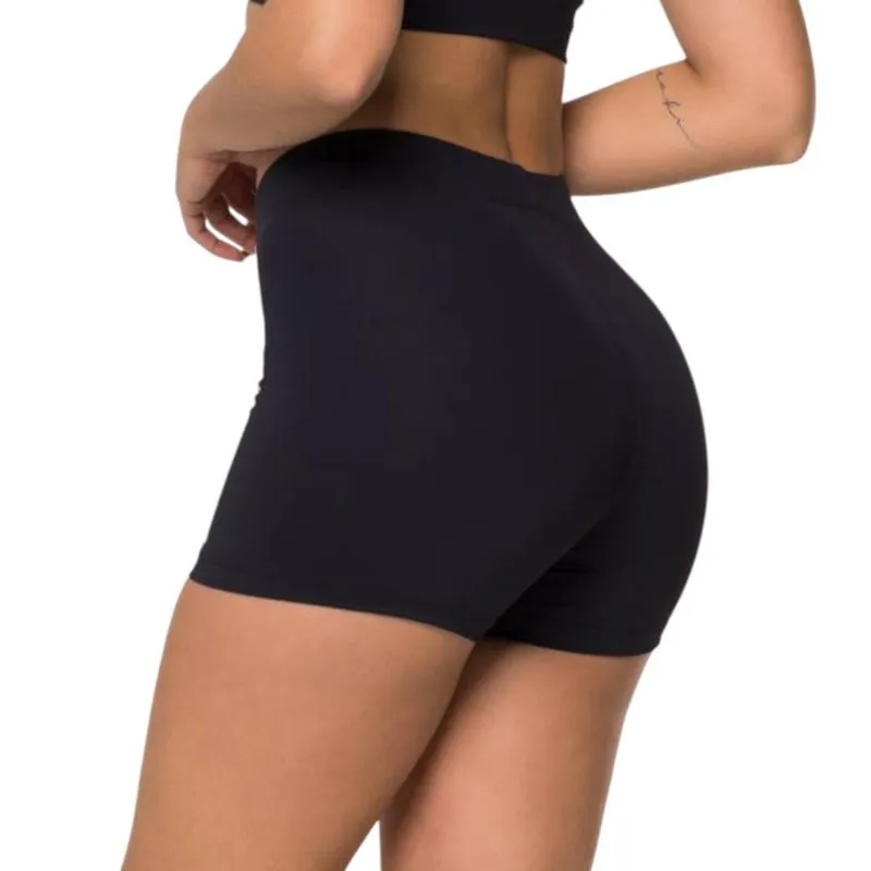 Shorts Curto Feminino Poliamida Academia Treino Preto Summer Pro