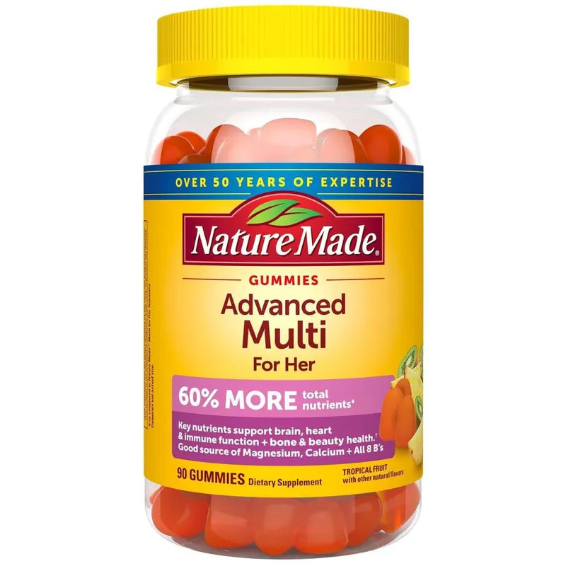 Gomas multivitamínicas Nature Made Advanced para mulheres 90u