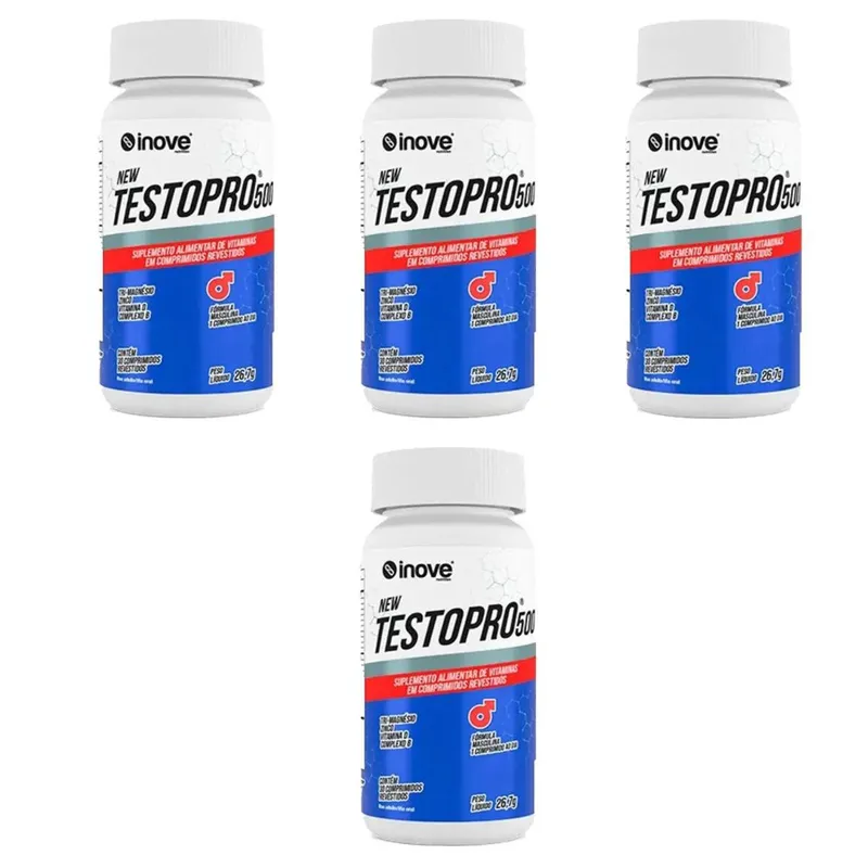 Kit 4x Testopro 500 Mg 4x30 comprimidos Ivone Nutrition