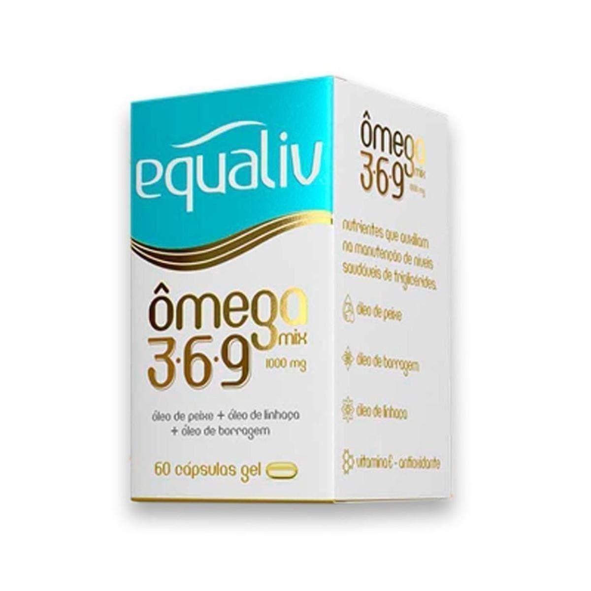 Ômega 3 6 9 Mix 1000mg 60 cáps Equaliv