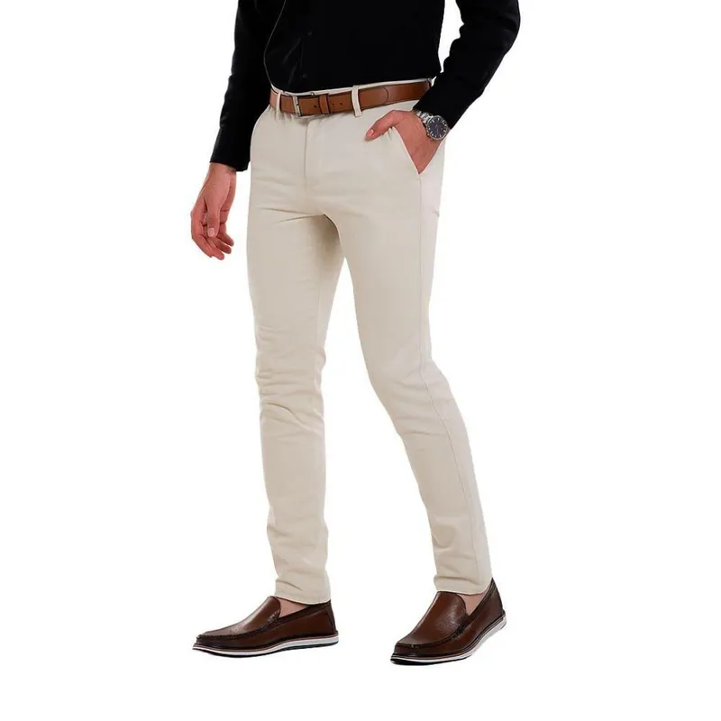 Calça Esporte Fino Masculina Alfaiataria Slim Sarja Com Elastano Medson