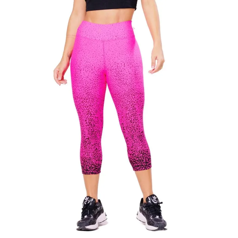 Calça Corsario Jacquard Degrade Em Poliamida Ultra Grossa Confortável Fitness WOLFOX