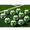 Kit 10 Mini Bolas Brasil Futebol Infantil Recreação Pvc Costurada N°2
