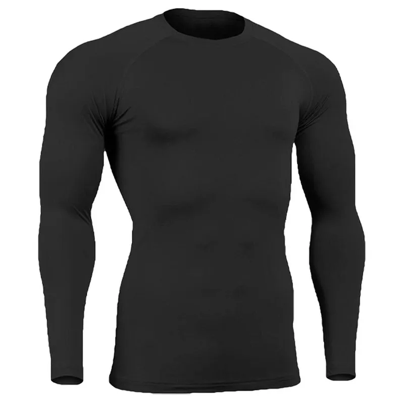 Blusa Masculina Proteção UV Segunda Pele Térmica Poliéster Manga Longa Compressão