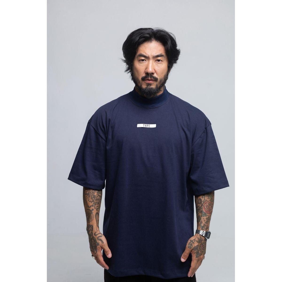 Camiseta Isso Oversized Gola Alta Rubber