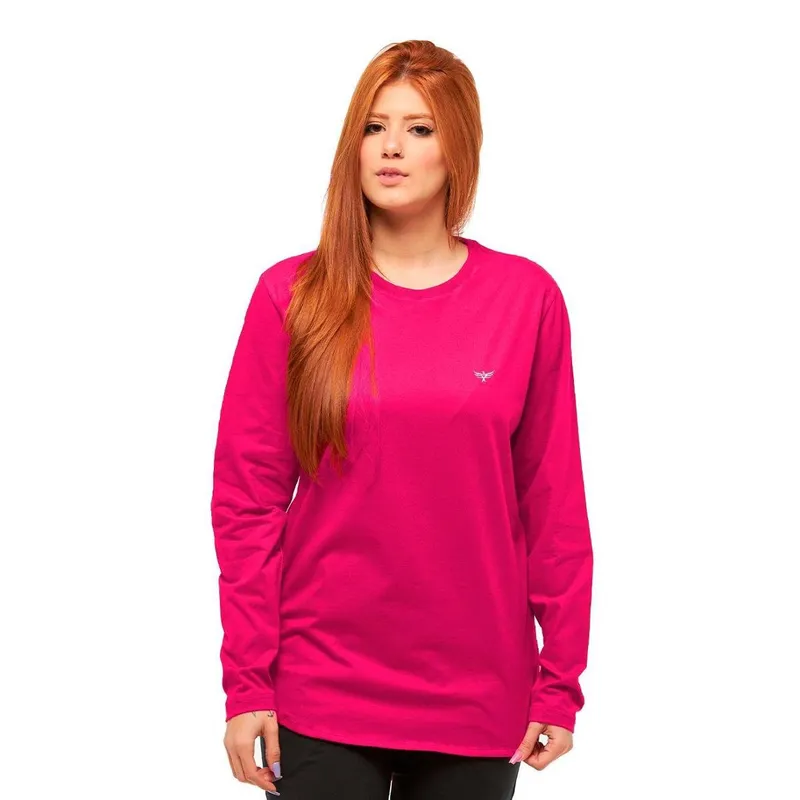 Camiseta Longline Feminina Manga Comprida Oversized