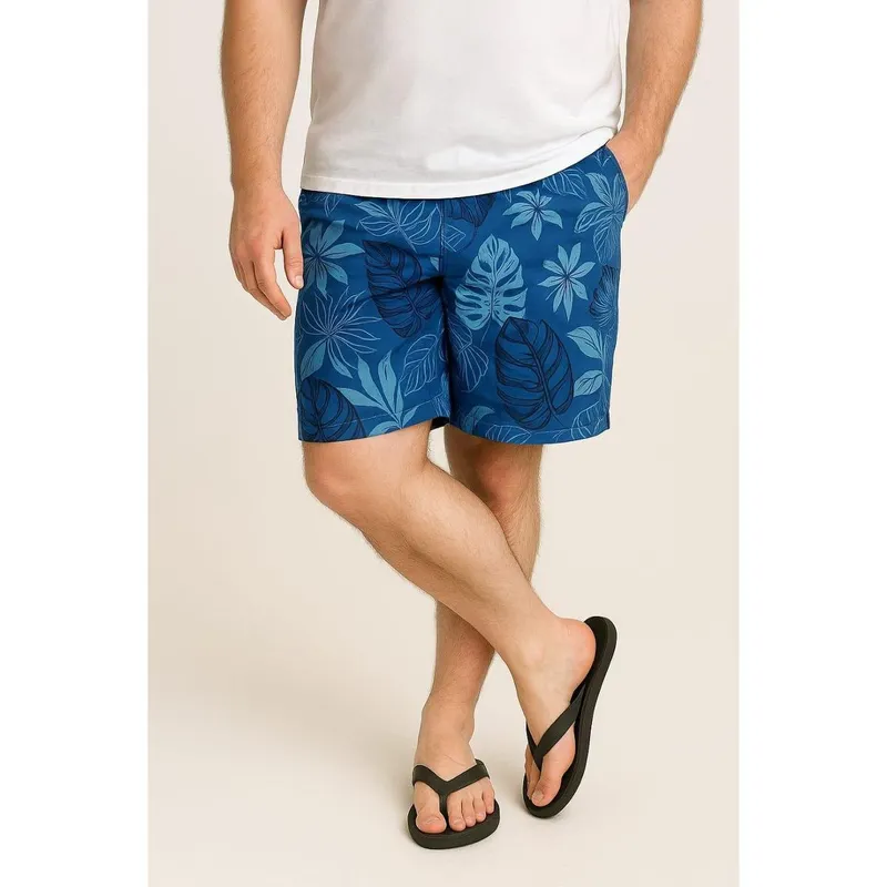 Short Estampado Elastano Plus Size Grande Bermuda praia