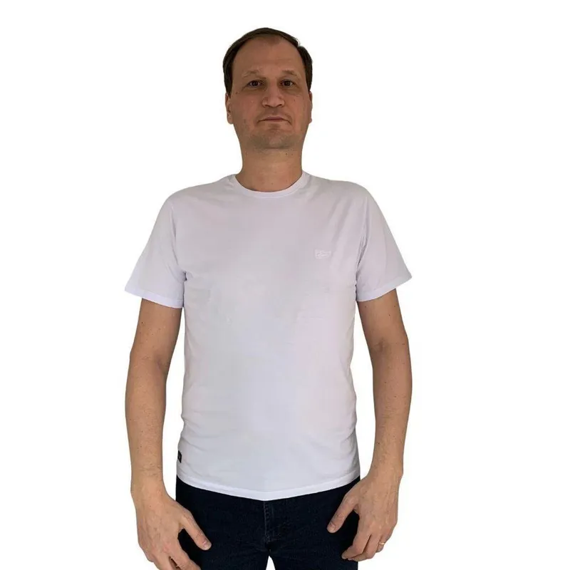 Camiseta Sallo Manga Curta Malha Fragrance Slim Branca 1158 - Branco GG