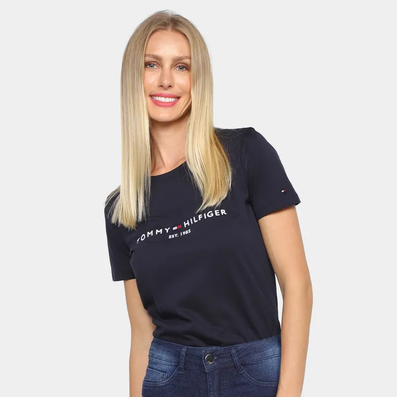 Camiseta Tommy Hilfiger Logo Feminina