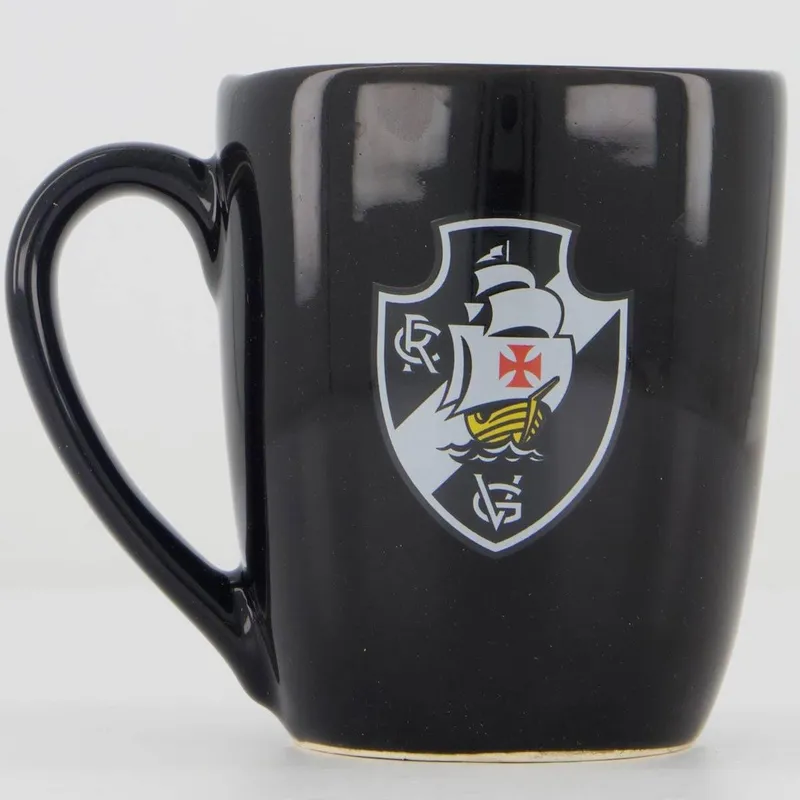 Caneca Vasco Ceramica Preta
