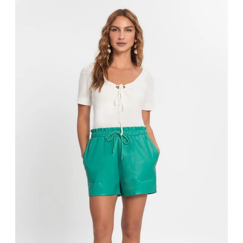 Shorts Feminino Sintético Endless Verde