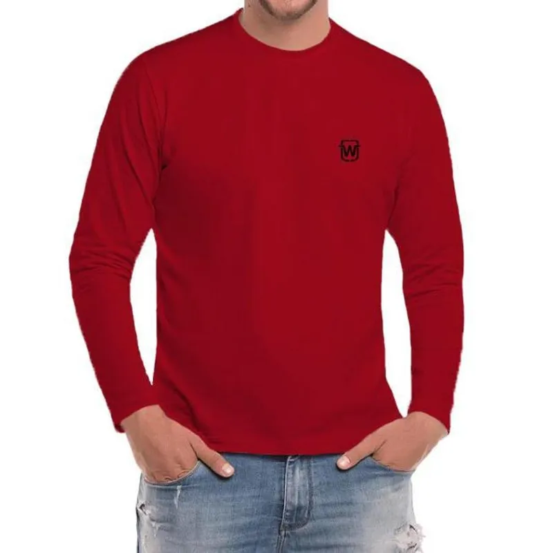 Camiseta Manga Longa Blusa Masculina 100% Algodão Wooks WC15-VERDE-GG