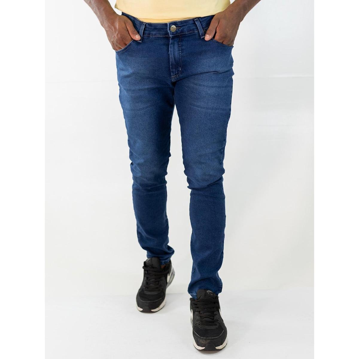 Calça Masculina Jeans Tradicional Skinny Elastano Algodão Anticorpus