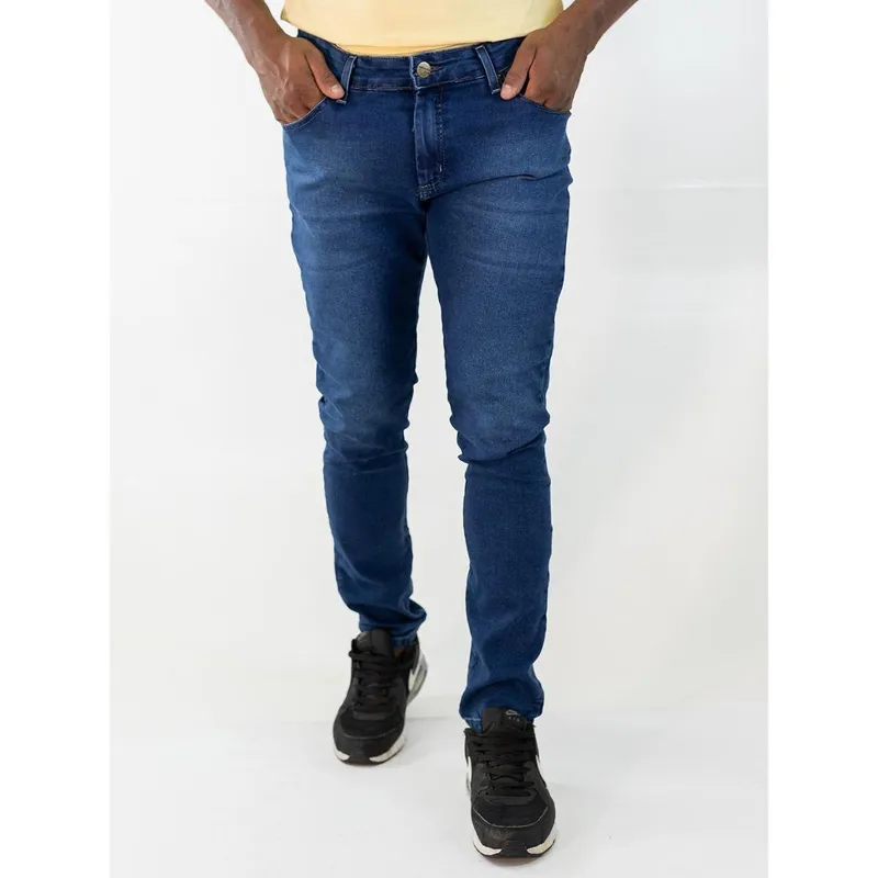 Calça Masculina Jeans Tradicional Skinny Elastano Algodão Anticorpus