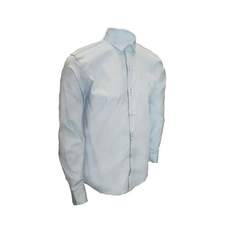 Camisa Slim Sibra Strech Azul Claro Tam. 02