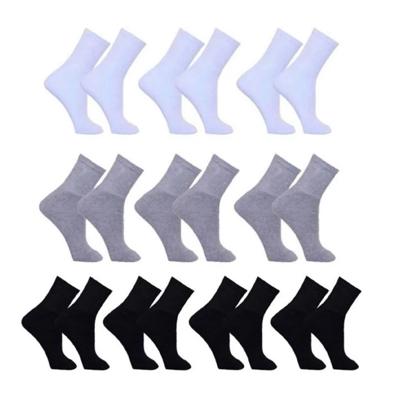 Kit 10 Pares de Meias Masculina Sport Cano Médio