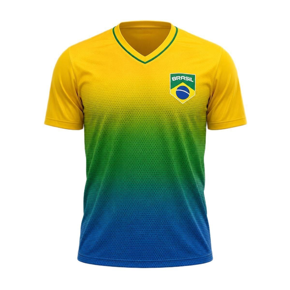 Camisa Brasil Torcedor Verde e Amarelo - Masculino