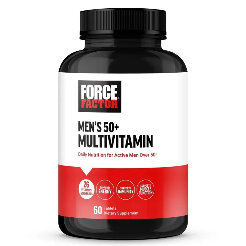 Multivitamínico Force Factor Masculino 50+ com 26 Vitaminas 60 Comprimidos