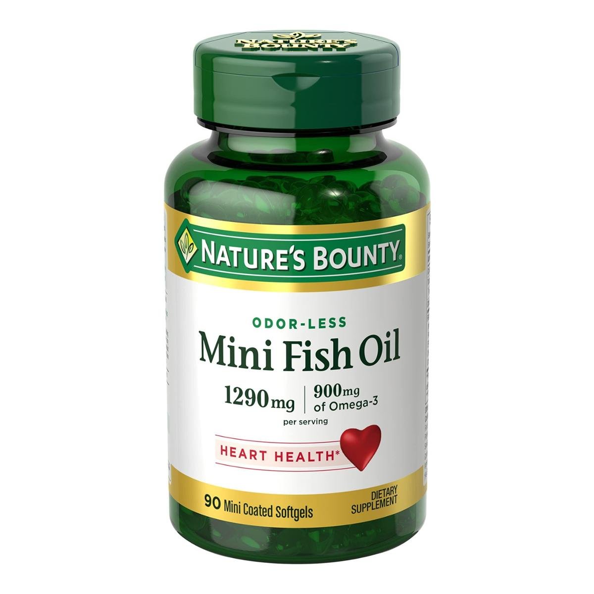 Suplemento Nature's Bounty Mini Óleo de Peixe 1290 mg de ômega-3