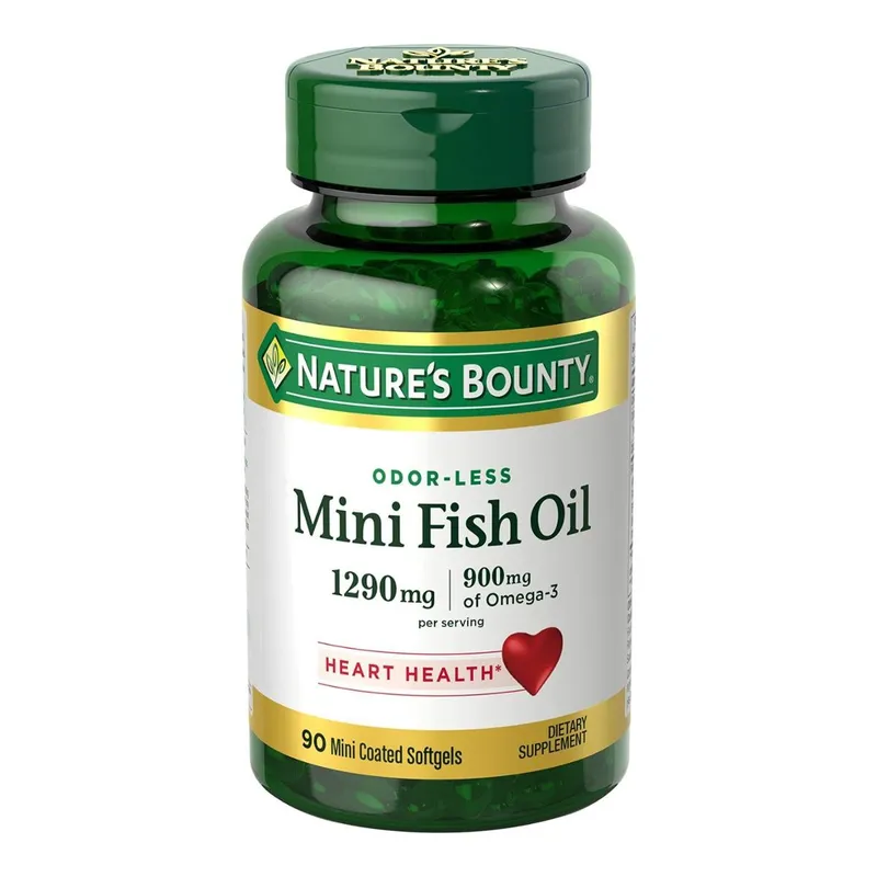 Suplemento Nature's Bounty Mini Óleo de Peixe 1290 mg de ômega-3