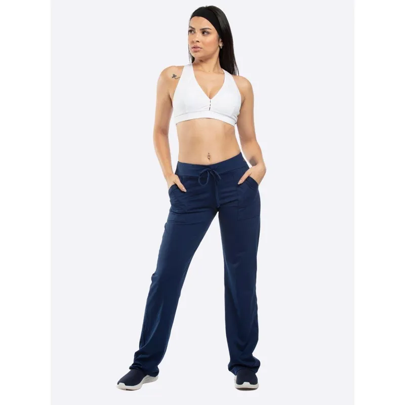 Calça Feminina Best Fit Light Modelagem Reta com Bolsos