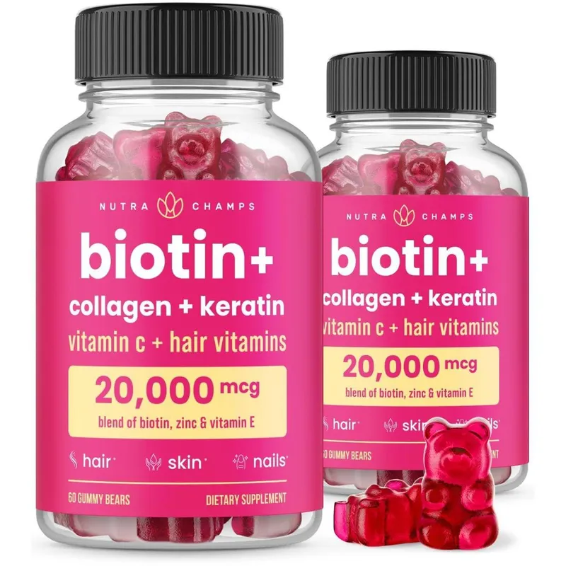 Suplemento NutraChamps Hair Skin & Nails Gummies 120 unidades