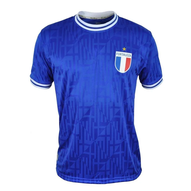 Camisa Fortaleza Retrô Classic Edition Jacquard Azul Oficial