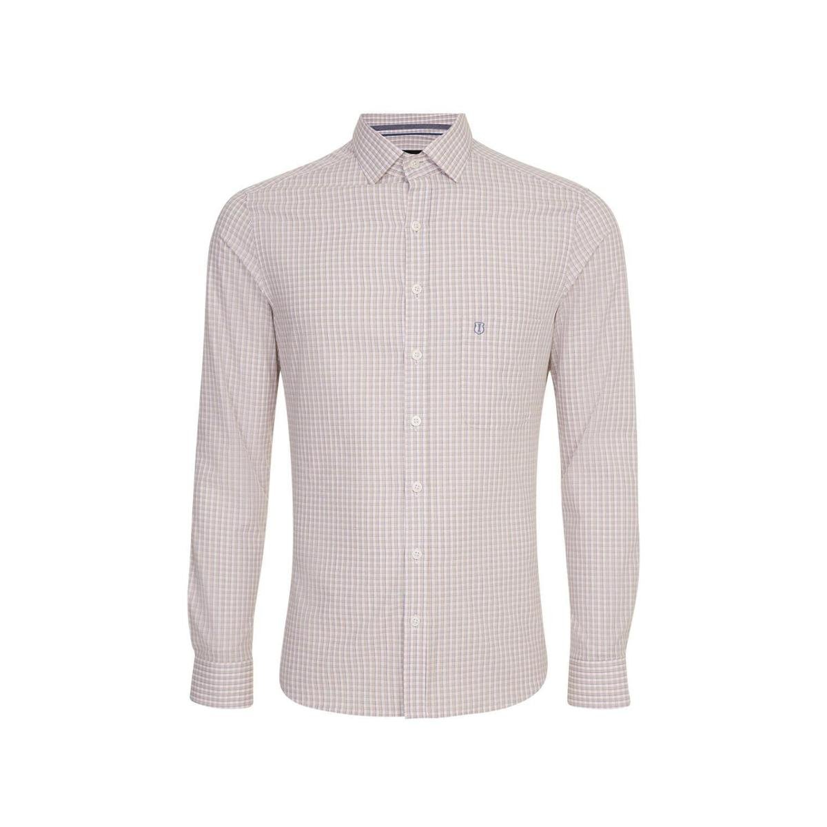 Camisa Individual Comfort Xadrez Laranja Tam. 07