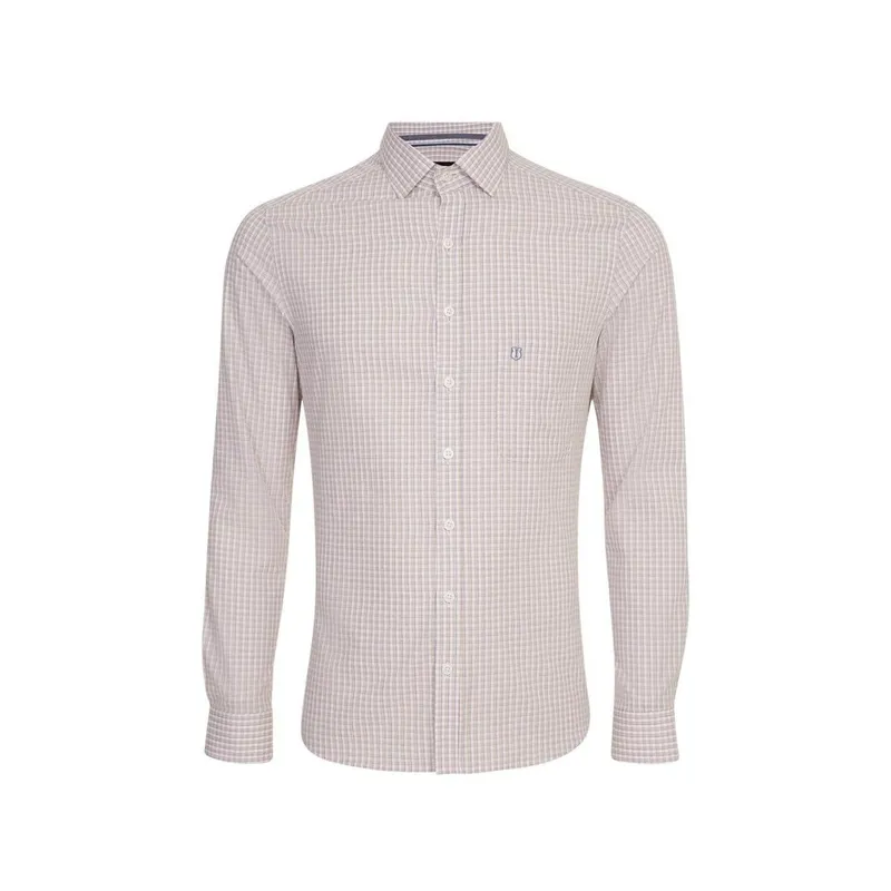 Camisa Individual Comfort Xadrez Laranja Tam. 07