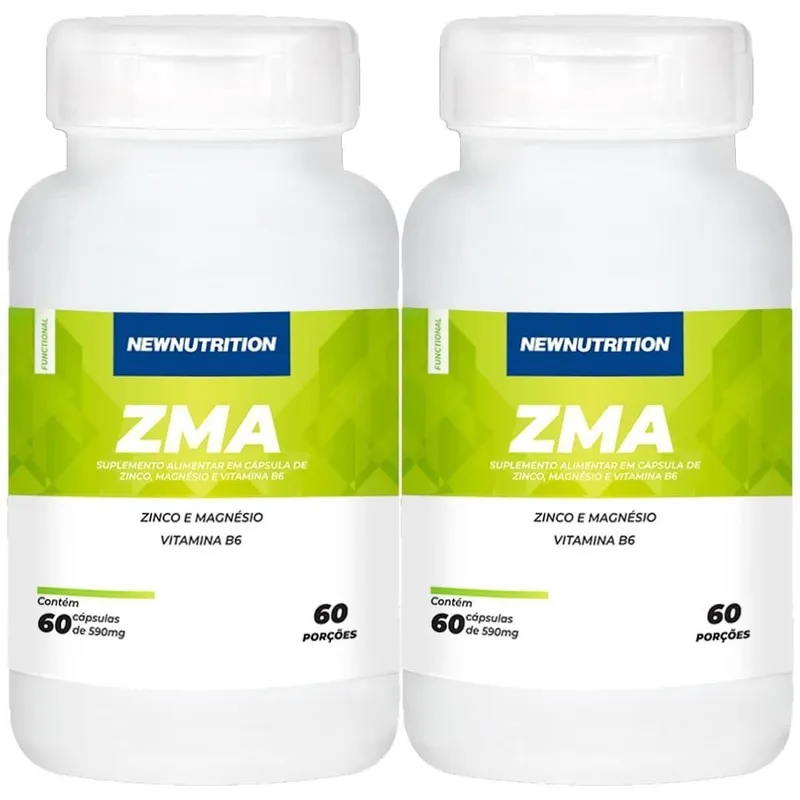 Kit 2X ZMA 590mg - 60 Cápsulas - NewNutrition