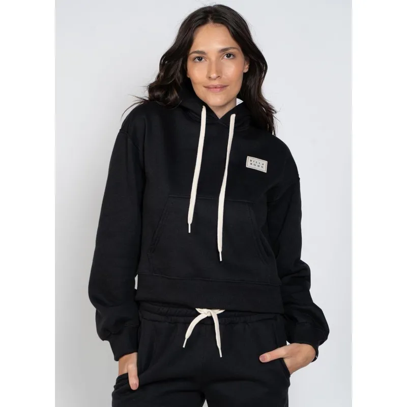 Moletom Billabong Fech Palmin Kendall Etiqueta Preto-Preto-P