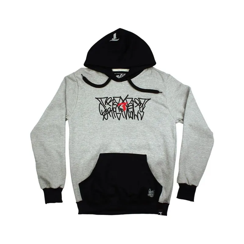 Moletom Traxart Masculino Canguru Cinza FA-028
