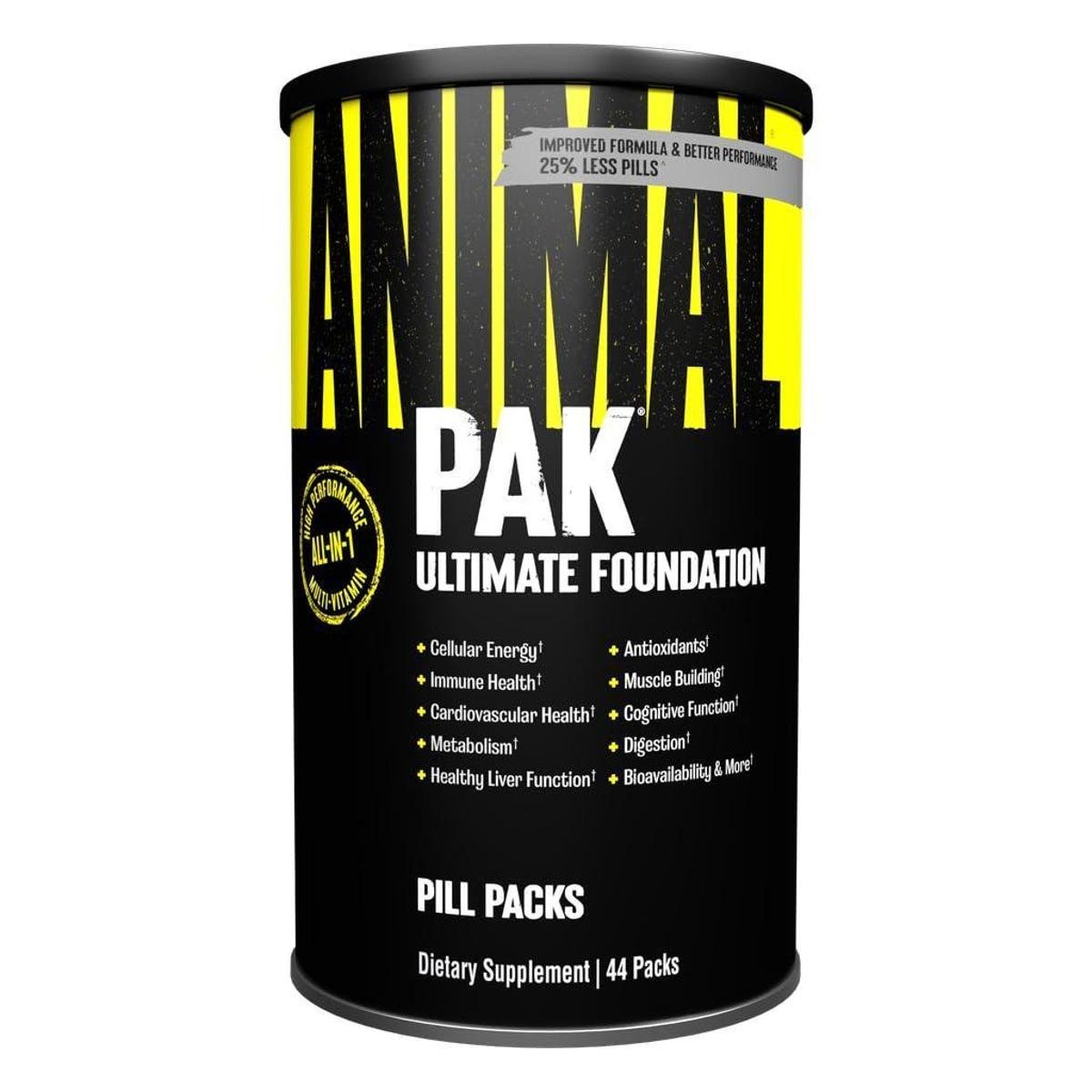Vitaminas e suplementos em pó Animal Pak 60 colheres