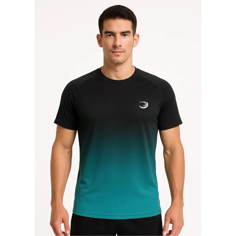 Camiseta Unissex Summer Pro Preta e Verde - Anti Odor + Proteção UV 50°C
