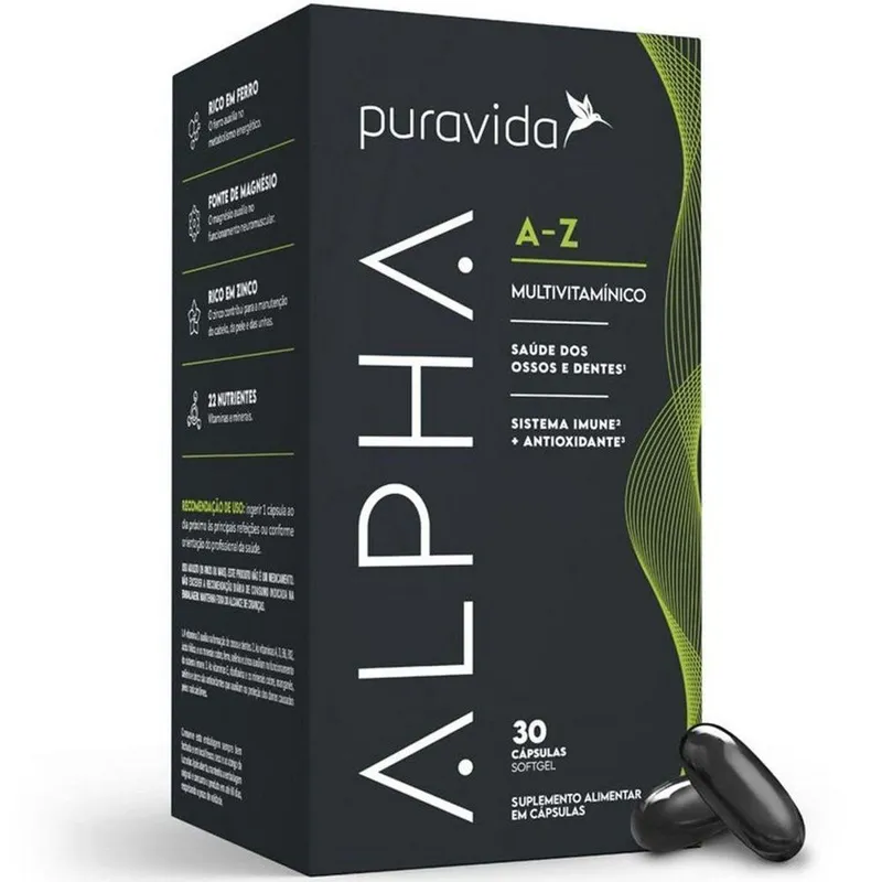 Alpha A-Z - Multivitamínico - 30 Capsulas - Puravida