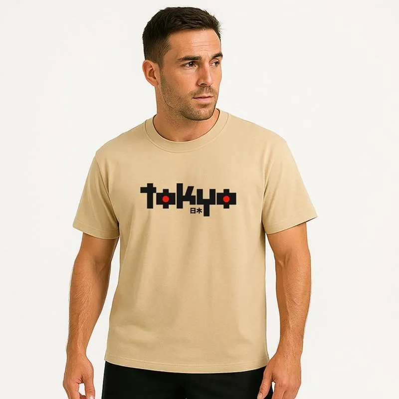 Camiseta Masculina Algodão Premium TOKIO Malha Perfumada