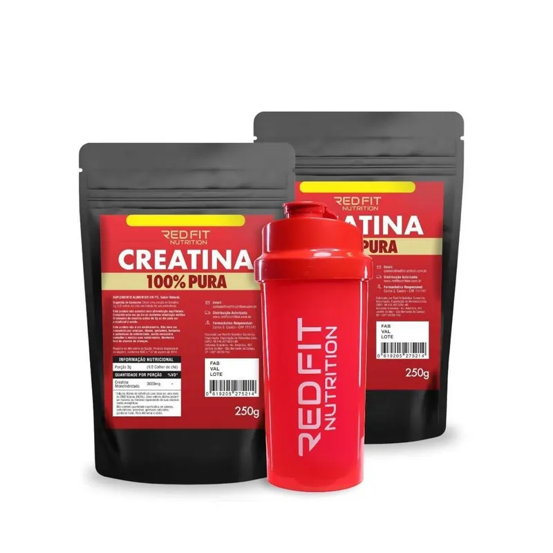 Suplemento em pó Red Fit Nutrition Creatina 250g ( 2 Unid. )