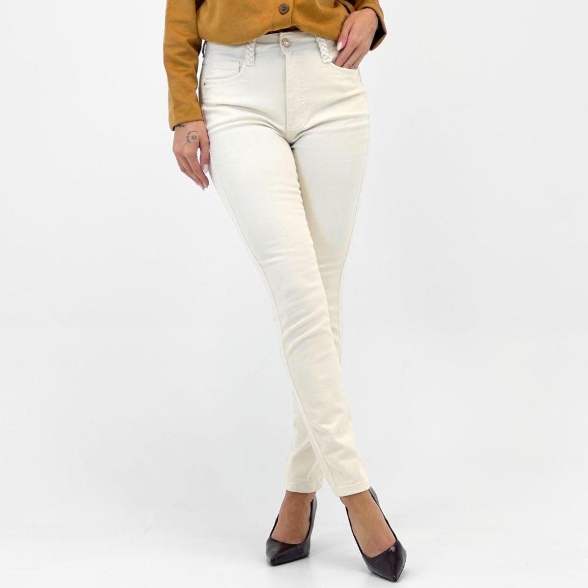 Calça Doce Trama Skinny em Sarja Feminina