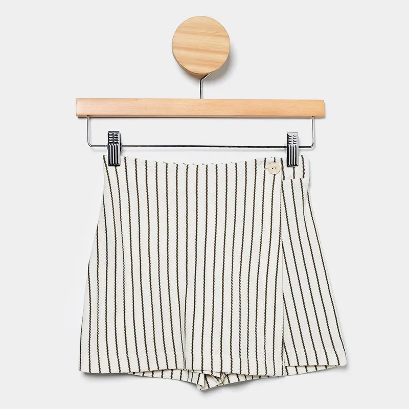 Short Saia Infantil Hering Listrado Menina